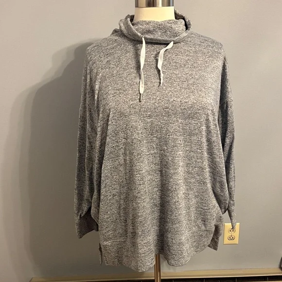 Old Navy Gray Marled Knit Cowl Neck Pullover - 4X - Picture 1 of 6